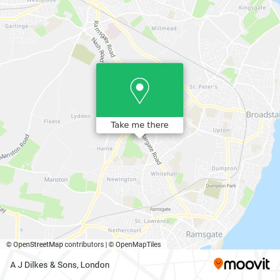 A J Dilkes & Sons map