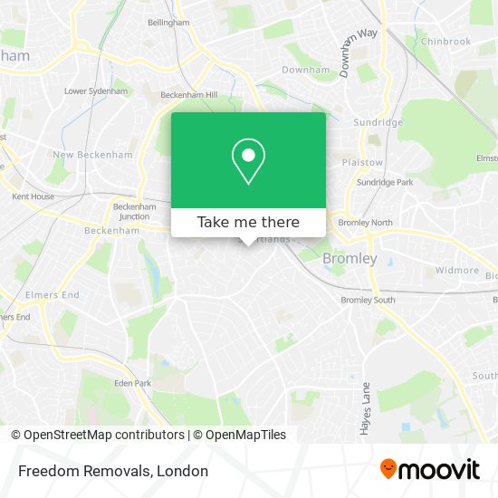 Freedom Removals map