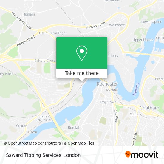 Saward Tipping Services map