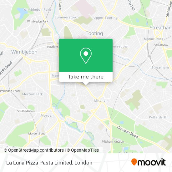 La Luna Pizza Pasta Limited map