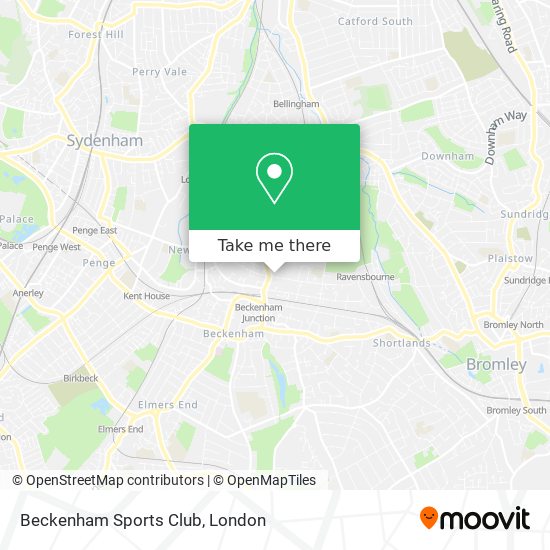 Beckenham Sports Club map