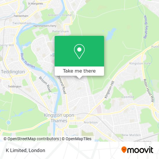 K Limited map
