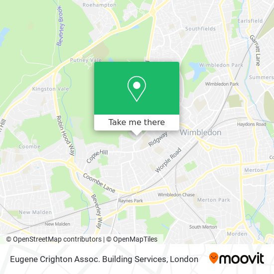 Eugene Crighton Assoc. Building Services map