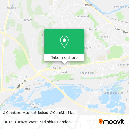 A To B Travel West Berkshire map