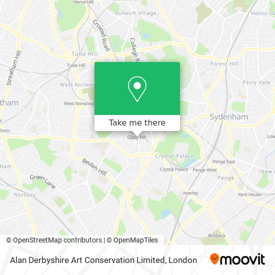 Alan Derbyshire Art Conservation Limited map