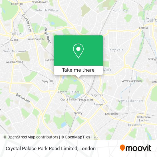 Crystal Palace Park Road Limited map