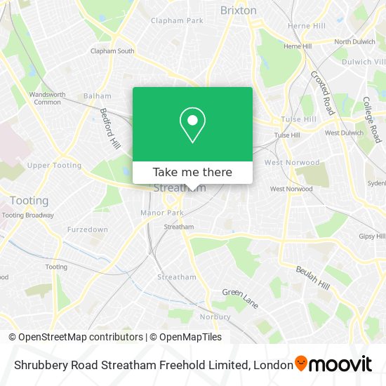 Shrubbery Road Streatham Freehold Limited map