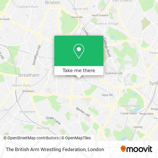 The British Arm Wrestling Federation map