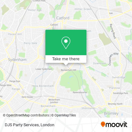 DJS Party Services map