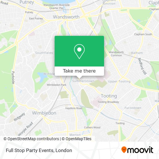 Full Stop Party Events map