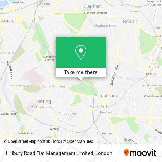 Hillbury Road Flat Management Limited map