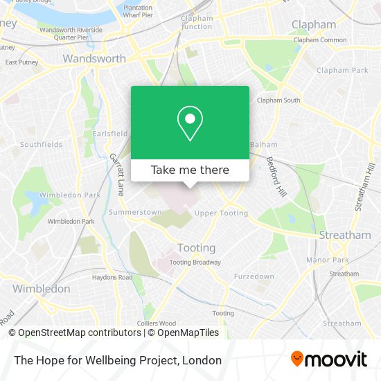 The Hope for Wellbeing Project map