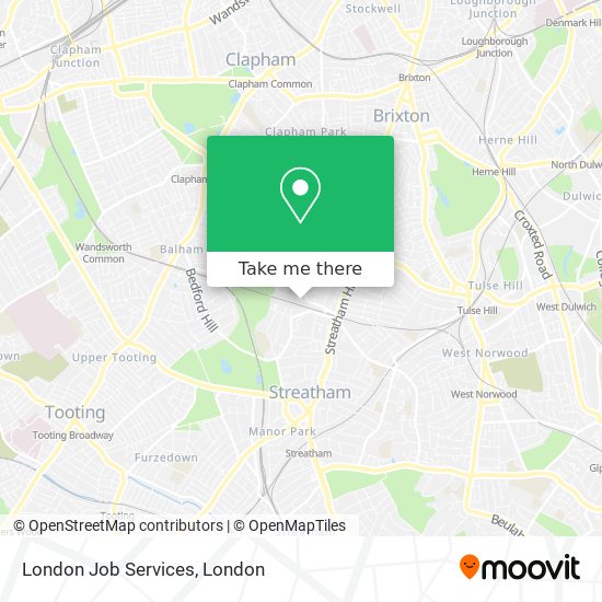 London Job Services map
