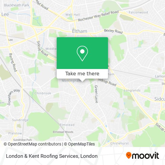 London & Kent Roofing Services map