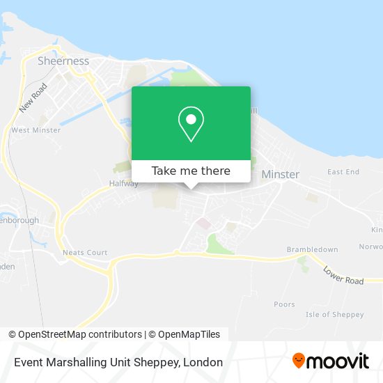 Event Marshalling Unit Sheppey map