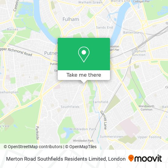 Merton Road Southfields Residents Limited map