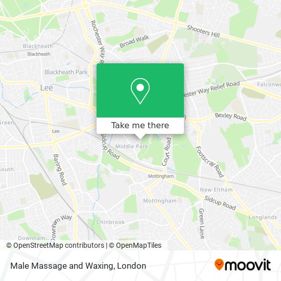 Male Massage and Waxing map