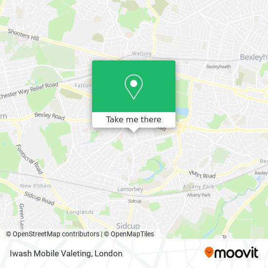 Iwash Mobile Valeting map