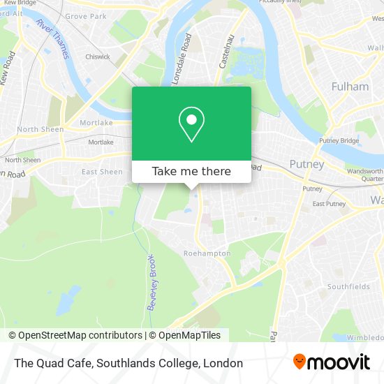 The Quad Cafe, Southlands College map