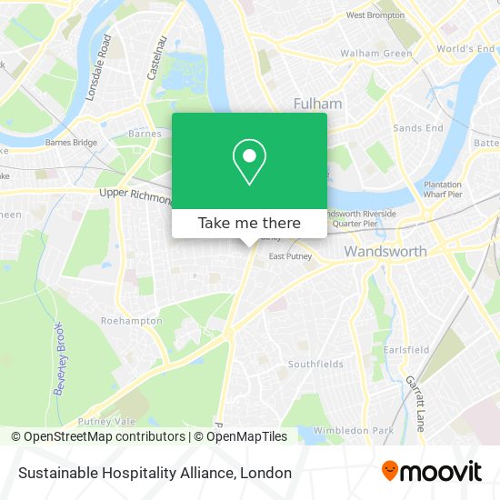 Sustainable Hospitality Alliance map