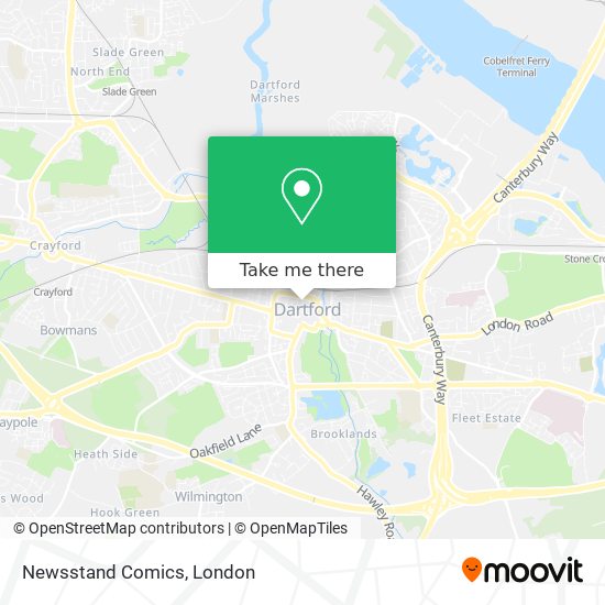 Newsstand Comics map