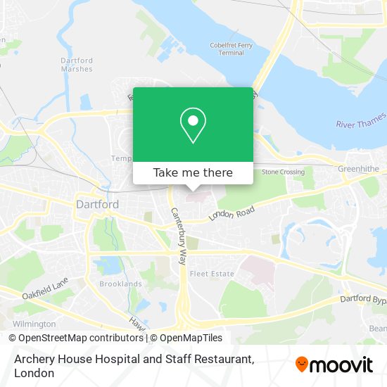 Archery House Hospital and Staff Restaurant map