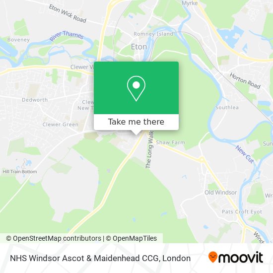 NHS Windsor Ascot & Maidenhead CCG map