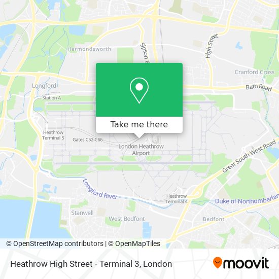 Heathrow High Street - Terminal 3 map