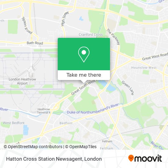 Hatton Cross Station Newsagent map