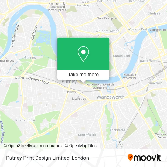 Putney Print Design Limited map