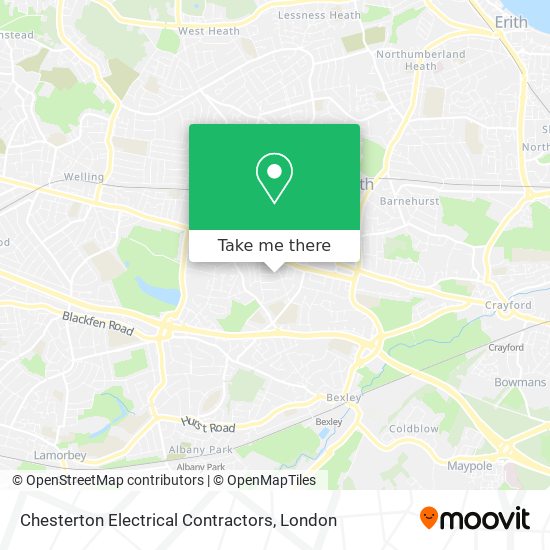 Chesterton Electrical Contractors map