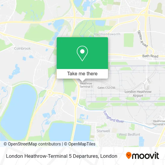 London Heathrow-Terminal 5 Departures map