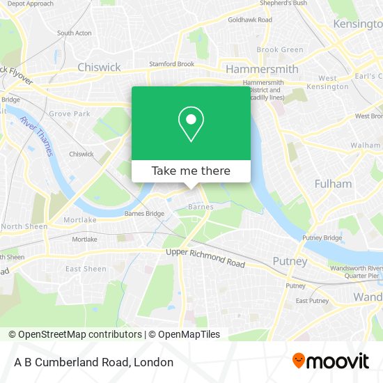 A B Cumberland Road map