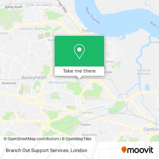 Branch Out Support Services map