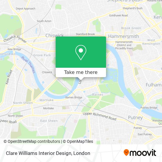 Clare Williams Interior Design map