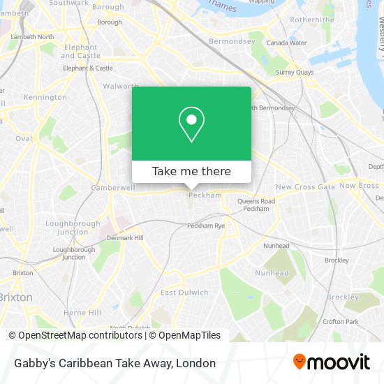 Gabby's Caribbean Take Away map