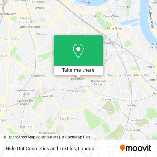 Hide Out Cosmetics and Textiles map