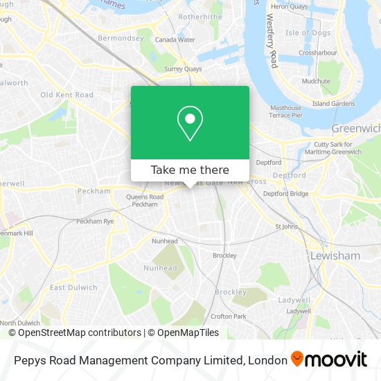 Pepys Road Management Company Limited map