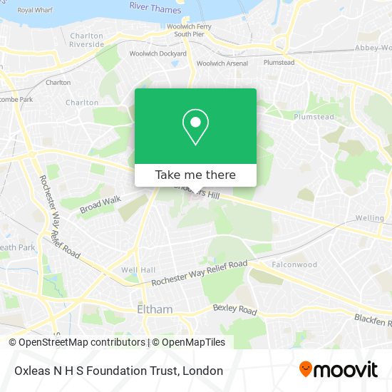 Oxleas N H S Foundation Trust map