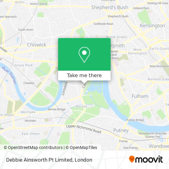 Debbie Ainsworth Pt Limited map