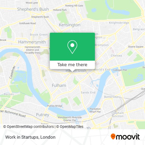 Work in Startups map