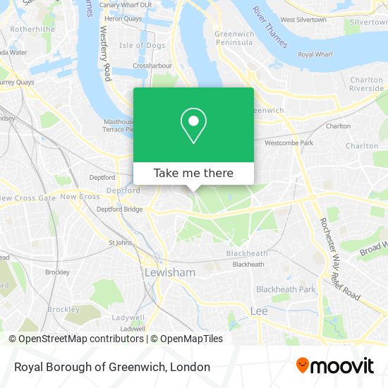 Royal Borough of Greenwich map