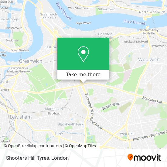 Shooters Hill Tyres map