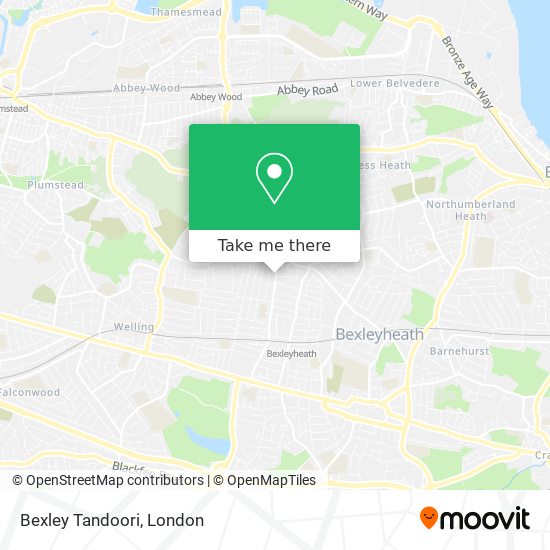 Bexley Tandoori map