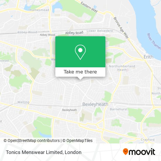 Tonics Menswear Limited map