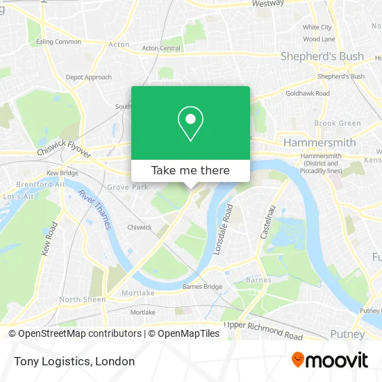 Tony Logistics map