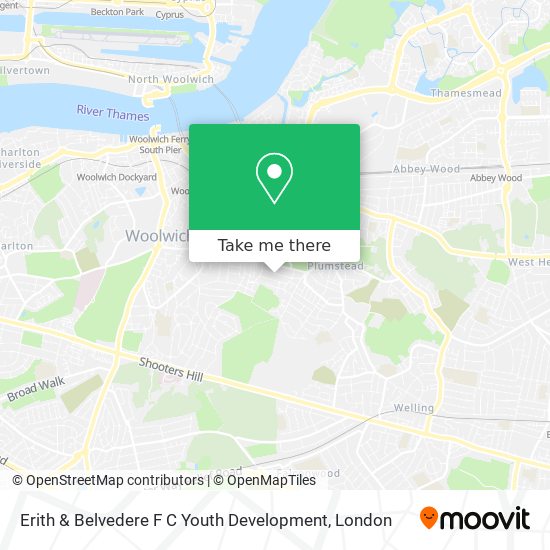 Erith & Belvedere F C Youth Development map