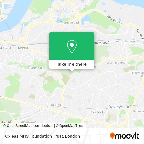 Oxleas NHS Foundation Trust map