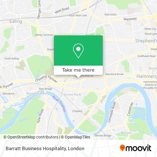 Barratt Business Hospitality map