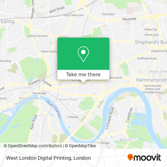 West London Digital Printing map